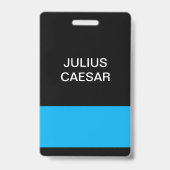 Zwart Blauw Deelnemer Event ID Badge (Achterkant)