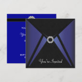 Zwart Blauw Diamant Elke Gelegenheid Kaart (Voorkant / Achterkant)