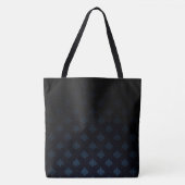 Zwart & Blauw  Diamantmotief Tote Bag (Voorkant)