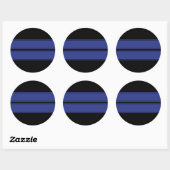 Zwart Blauw Dual Race Stripes Sticker (Vel)