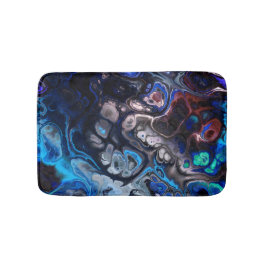 Zwart, blauw en bordeaux stropdas kleurstof marmer badmat