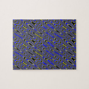 Zwart Blauw en Geel Zwaveld Moeilijke puzzel