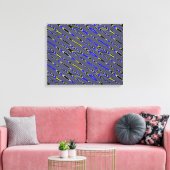 Zwart blauw en geel Zwemdoek Afdrukken (Insitu (Woonkamer))
