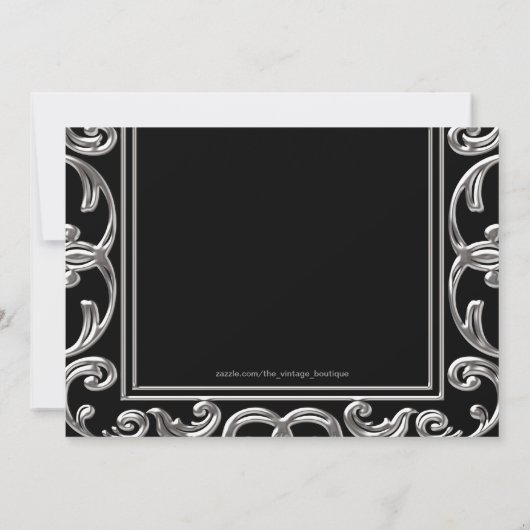 Zwart, Blauw en Zilver Twin Boy Baby shower Kaart (Achterkant)