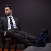 Zwart & Blauw Ethereum Crypto Munt Stropdas