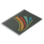 Zwart, blauw, geel Hoesje Notitieboek (Linkerzijde)