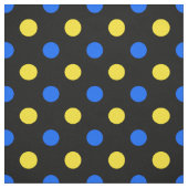 Zwart Blauw Geel Stippen Design  Stof (Swatch)