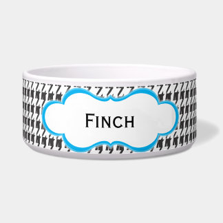 Zwart-blauw | Gepersonaliseerde Dog Dish Voerbakje