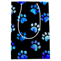 Zwart Blauw Gestructureerd Pootafdruk Patroon