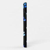 Zwart blauw getextureerd afdrukpatroon op maat Case-Mate iPhone case (Achterkant/rechts)