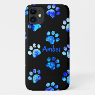 Zwart blauw getextureerd afdrukpatroon op maat Case-Mate iPhone case