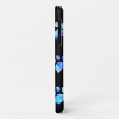 Zwart blauw getextureerd afdrukpatroon op maat Case-Mate iPhone case (Achterkant/links)