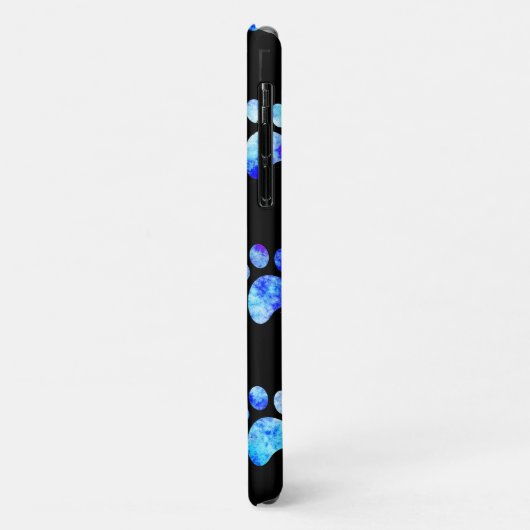 Zwart blauw getextureerd afdrukpatroon op maat Case-Mate iPhone case (Achterkant/links)