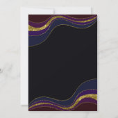 Zwart Blauw Goud Glitter 85e Verjaardagsfeest Kaart (Achterkant)