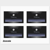 Zwart blauw gradiëntproductlabels Glitter Logo Rechthoekige Sticker (Vel)