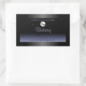 Zwart blauw gradiëntproductlabels Glitter Logo Rechthoekige Sticker (Tas)