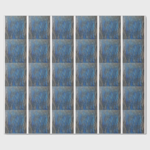 Zwart Blauw Grijs Lijn Kunst Cadeaupapier