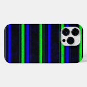 Zwart Blauw Groen Strepen iPhone Hoesje (Achterkant horizontaal)