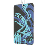 Zwart Blauw Haida Eagle Thunder Vogel Native Art Luchtverfrisser (Links)