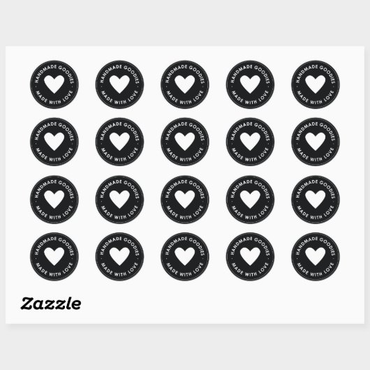Zwart Blauw Handgemaakte Goodies Sticker (Vel)