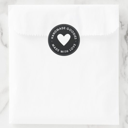 Zwart Blauw Handgemaakte Goodies Sticker (Tas)