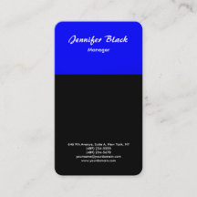 Zwart blauw handschrift minimalistisch modern scri