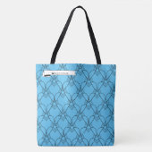 Zwart & blauw Heart Pattern Coloring Go-Bag Tas (Voorkant)