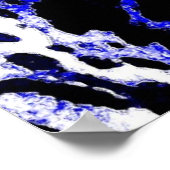 Zwart & Blauw Jaguar Pop Art Poster (Hoek)