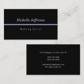 Zwart blauw Licht Klassiek Rendy Visitekaartje (Voorkant / Achterkant)