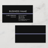 Zwart blauw licht modern Visitekaartje (Voorkant / Achterkant)