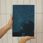 Zwart-blauw Minimalistisch Tokyo City Poster