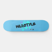 Zwart Blauw Modern Wildstyle Skateboard (Horizontaal)