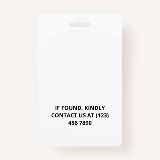 Zwart Blauw Moleculen ID Foto Badge (Achterkant)