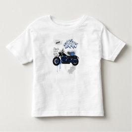 Zwart & blauw motorfiets graffiti grijs kinder shirts