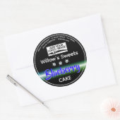 Zwart blauw neushoorntje Kokkeet Ronde Sticker (Envelop)