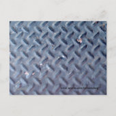 zwart-blauw Open Huis Briefkaart (Achterkant)