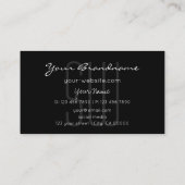 Zwart Blauw Paarse Glitter Sterren met Initialen C Visitekaartje (Achterkant)