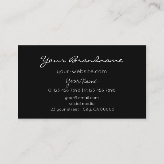 Zwart Blauw Paarse met Glitter Stars Professional Visitekaartje (Achterkant)