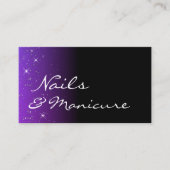 Zwart Blauw Paarse met Glitter Stars Professional Visitekaartje (Voorkant)