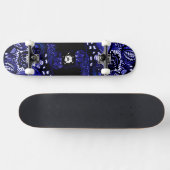 Zwart Blauw Persoonlijk Skateboard (Horizontaal)