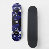 Zwart Blauw Persoonlijk Skateboard (Voorkant)