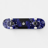 Zwart Blauw Persoonlijk Skateboard (Horizontaal)