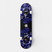 Zwart Blauw Persoonlijk Skateboard (Voorkant)