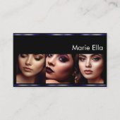 Zwart Blauw Product Labels met Logo Foto's Glam (Voorkant)