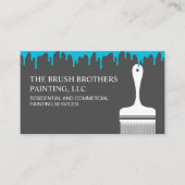 Zwart Blauw Professioneel Huis Schilder Visitekaartje (Voorkant)