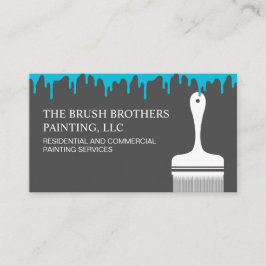 Zwart Blauw Professioneel Huis Schilder Visitekaartje