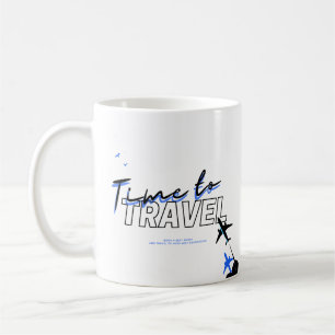 Zwart Blauw Reis Thema Koffiekop Koffiemok