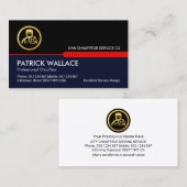 Zwart Blauw Rijlaag Chauffeur Visitekaartje (Voorkant / Achterkant)