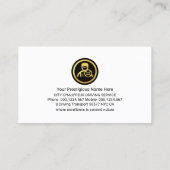 Zwart Blauw Rijlaag Chauffeur Visitekaartje (Achterkant)