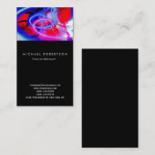 Zwart Blauw Rood Abstract Consultant Visitekaartje (Voorkant / Achterkant)